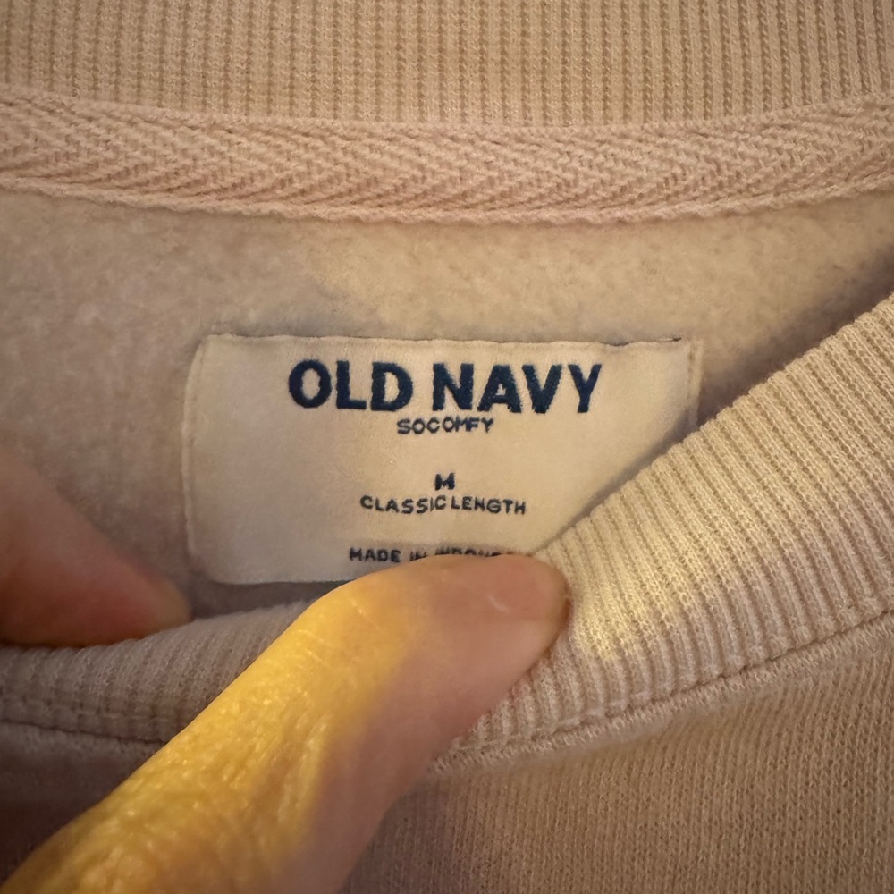 Old Navy So Comfy Embroidered Sweatshirt Medium Lavender - Picture 3 of 3